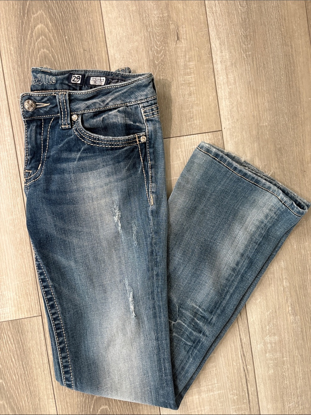Miss Me Women's Boot Cut Jeans - Medium Blue Wash
